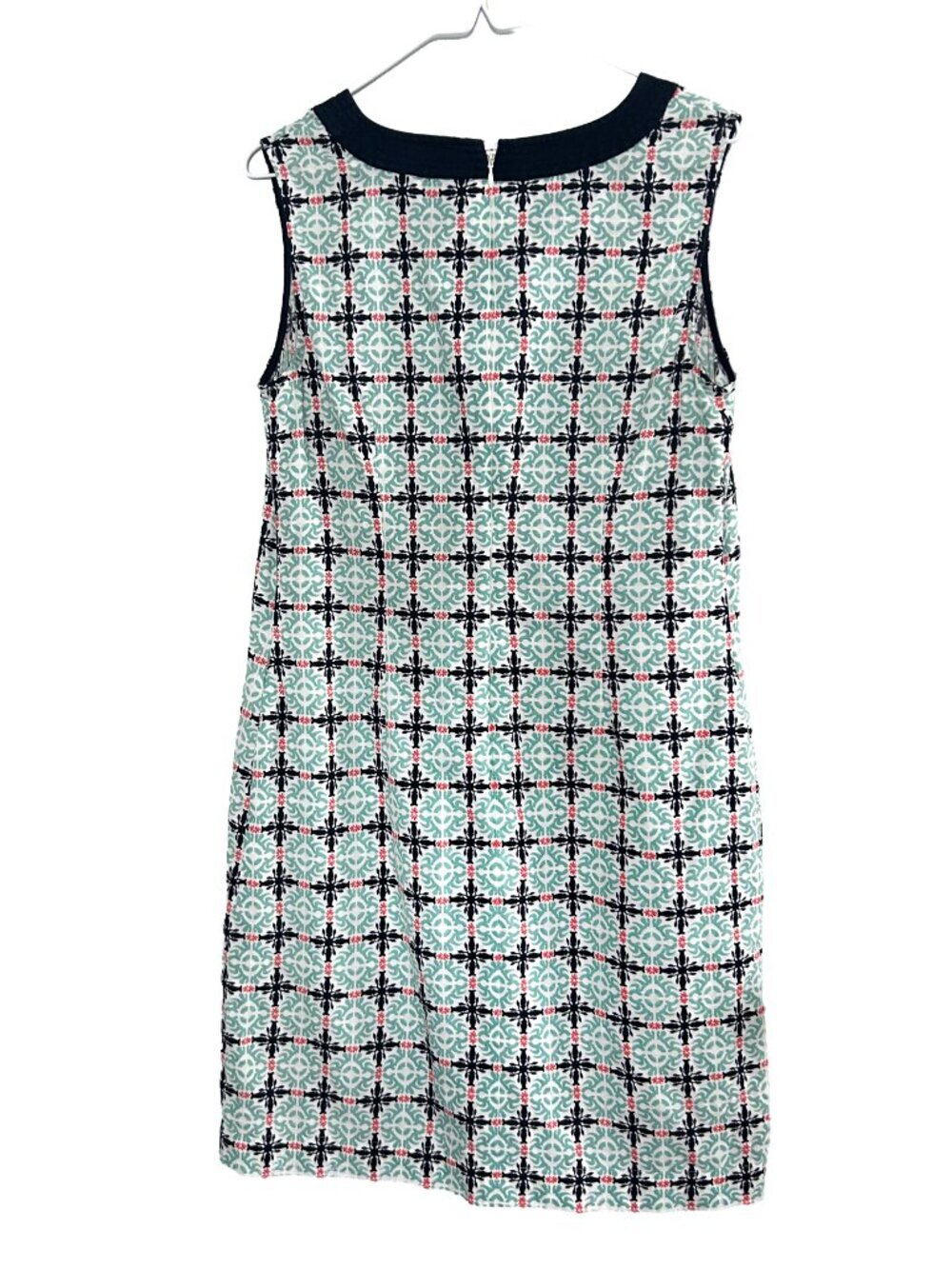 Talbots Linen Blend Geometric Sleeveless Knee Length Dress Size 6 - Picture 3 of 8